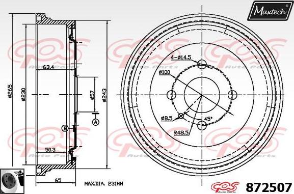 Maxtech 70200778 - Ремкомплект, гальмівний супорт autozip.com.ua