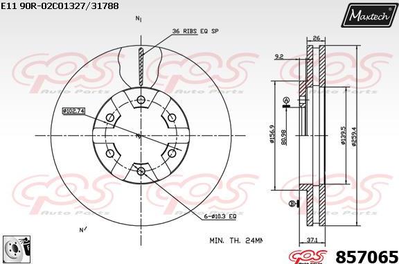 Maxtech 71810050 - Направляючий болт, корпус скоби гальма autozip.com.ua