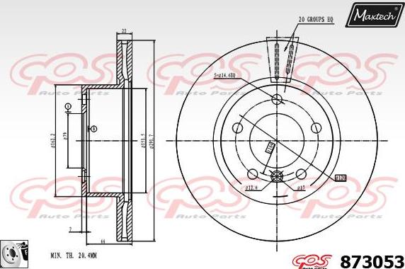 Maxtech 71810065 - Направляючий болт, корпус скоби гальма autozip.com.ua