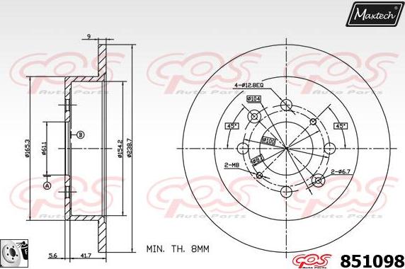 Maxtech 71810011 - Направляючий болт, корпус скоби гальма autozip.com.ua