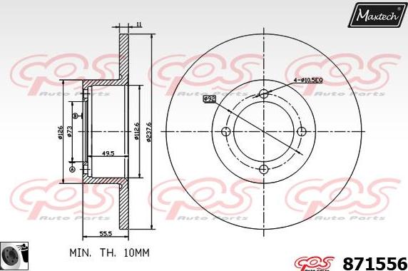 Maxtech 71810147 - Направляючий болт, корпус скоби гальма autozip.com.ua