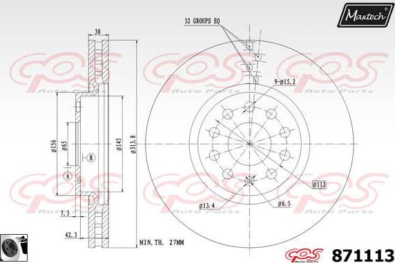 Maxtech 71810102 - Направляючий болт, корпус скоби гальма autozip.com.ua