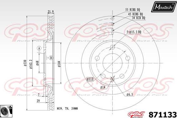 Maxtech 71810131 - Направляючий болт, корпус скоби гальма autozip.com.ua