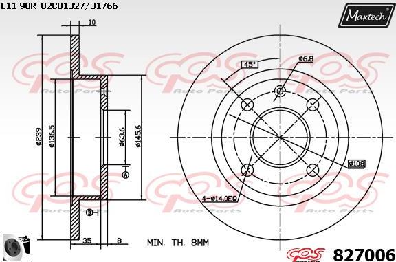 Maxtech 71810137 - Направляючий болт, корпус скоби гальма autozip.com.ua