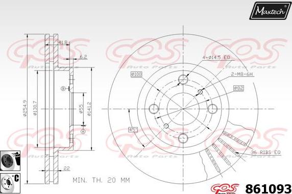 Maxtech 71810173 - Направляючий болт, корпус скоби гальма autozip.com.ua