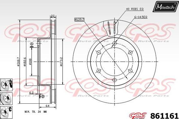 Maxtech 72944006 - Поршень, корпус скоби гальма autozip.com.ua