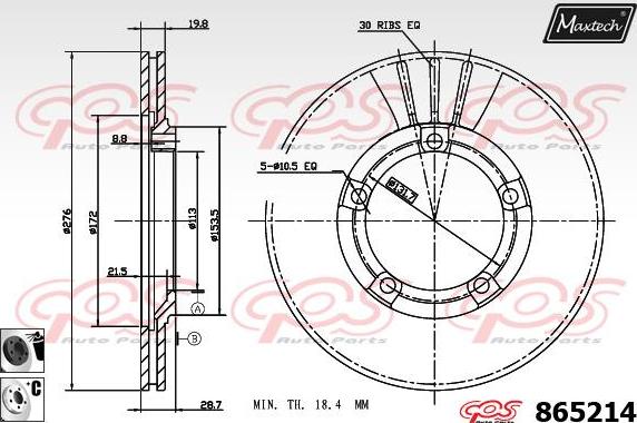 Maxtech 72944001 - Поршень, корпус скоби гальма autozip.com.ua