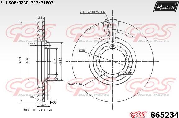 Maxtech 72944003 - Поршень, корпус скоби гальма autozip.com.ua