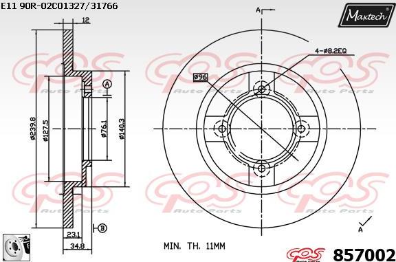 Maxtech 72944033 - Поршень, корпус скоби гальма autozip.com.ua