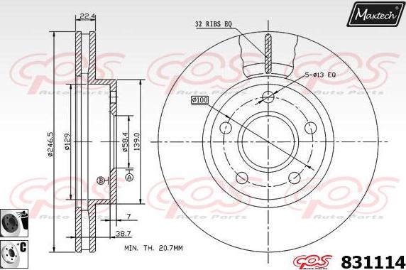 Maxtech 72944037 - Поршень, корпус скоби гальма autozip.com.ua