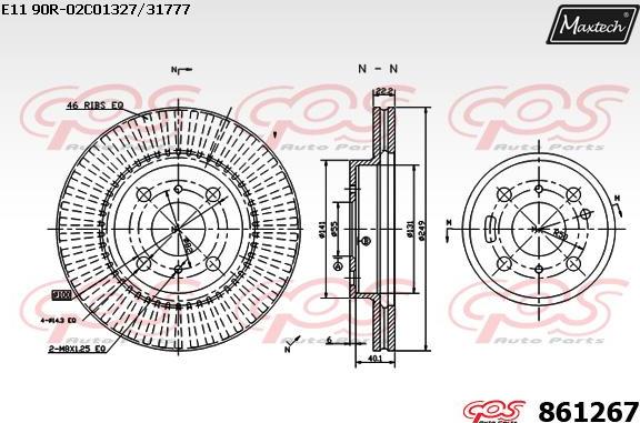 Maxtech 72945009 - Поршень, корпус скоби гальма autozip.com.ua