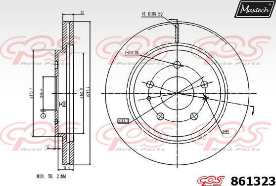 Maxtech 72945005 - Поршень, корпус скоби гальма autozip.com.ua