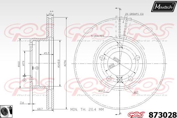 Maxtech 72945010 - Поршень, корпус скоби гальма autozip.com.ua