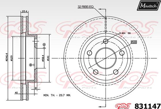 Maxtech 72945034 - Поршень, корпус скоби гальма autozip.com.ua