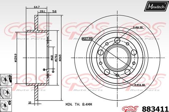 Maxtech 72946013 - Поршень, корпус скоби гальма autozip.com.ua