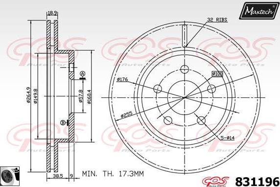 Maxtech 72940044 - Поршень, корпус скоби гальма autozip.com.ua