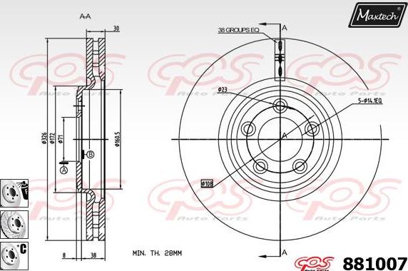 Maxtech 72940007 - Поршень, корпус скоби гальма autozip.com.ua