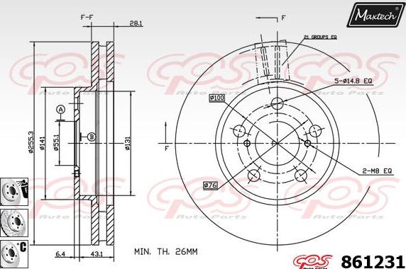 Maxtech 72941001 - Поршень, корпус скоби гальма autozip.com.ua