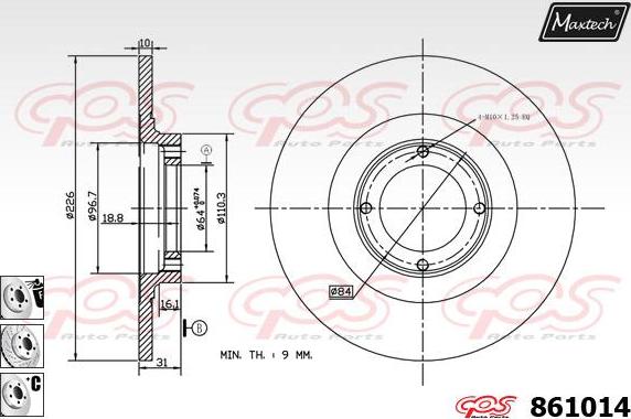 Maxtech 871041 - Гальмівний диск autozip.com.ua