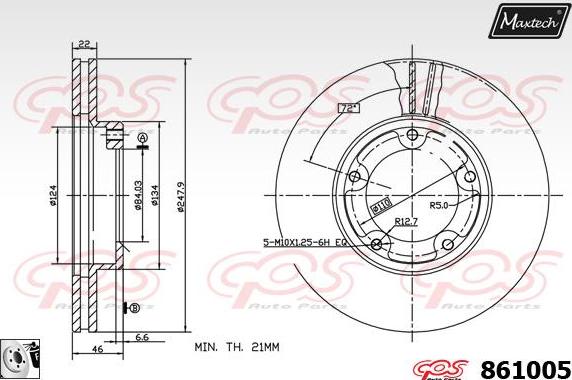 Maxtech 72948047 - Поршень, корпус скоби гальма autozip.com.ua