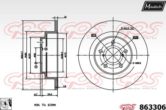 Maxtech 72948059 - Поршень, корпус скоби гальма autozip.com.ua