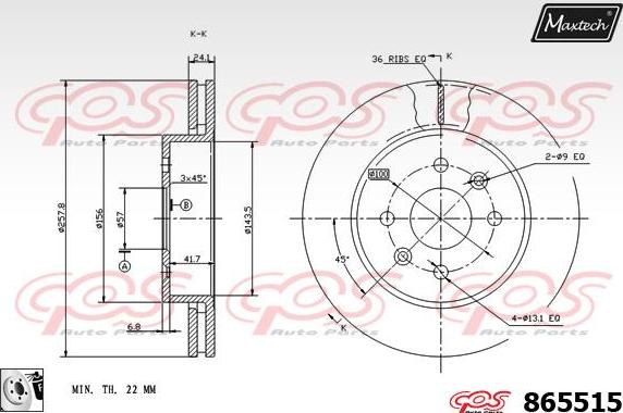 Maxtech 72948068 - Поршень, корпус скоби гальма autozip.com.ua