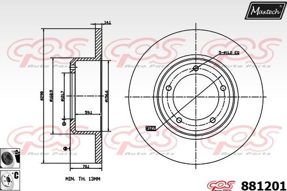 Maxtech 72948020 - Поршень, корпус скоби гальма autozip.com.ua