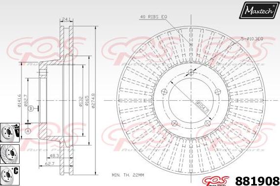 Maxtech 72948028 - Поршень, корпус скоби гальма autozip.com.ua