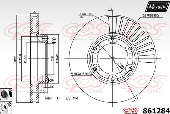 Maxtech 72943004 - Поршень, корпус скоби гальма autozip.com.ua