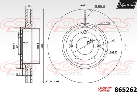 Maxtech 72943003 - Поршень, корпус скоби гальма autozip.com.ua