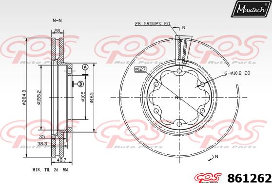 Maxtech 72943007 - Поршень, корпус скоби гальма autozip.com.ua