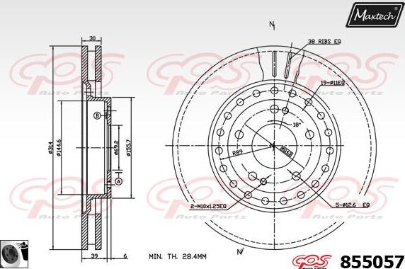 Maxtech 72942049 - Поршень, корпус скоби гальма autozip.com.ua