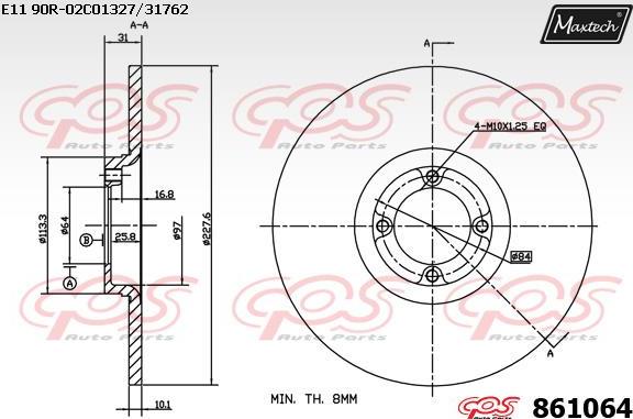 Maxtech 72942003 - Поршень, корпус скоби гальма autozip.com.ua