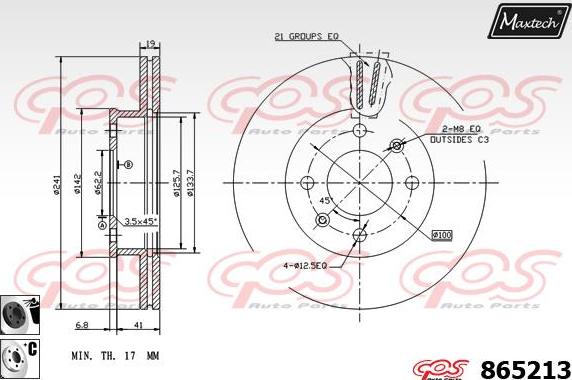 Maxtech 72942010 - Поршень, корпус скоби гальма autozip.com.ua