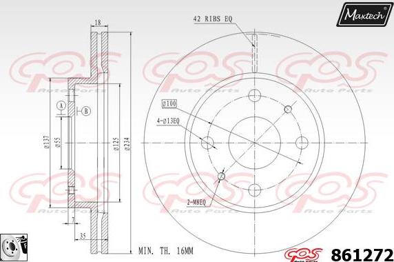 Maxtech 72954055 - Поршень, корпус скоби гальма autozip.com.ua