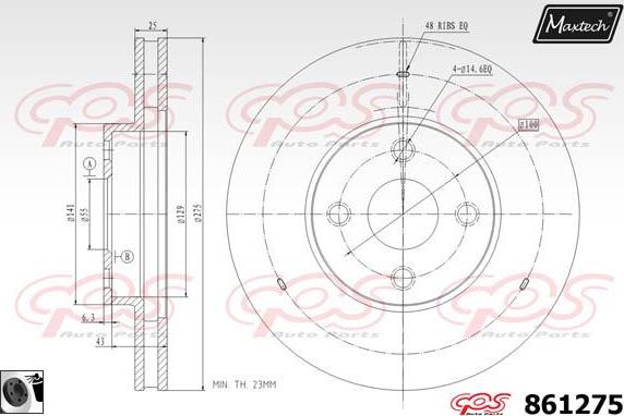 Maxtech 72954057 - Поршень, корпус скоби гальма autozip.com.ua