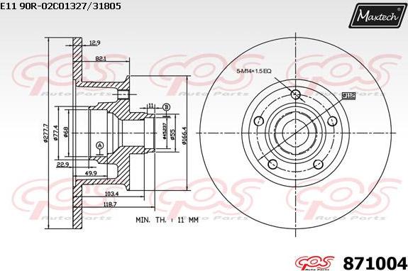 Maxtech 72954004 - Поршень, корпус скоби гальма autozip.com.ua