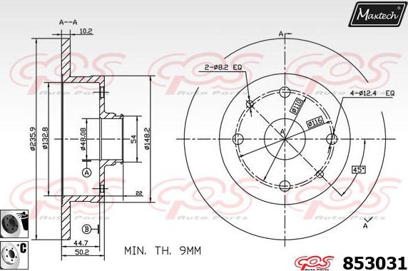 Maxtech 72954015 - Поршень, корпус скоби гальма autozip.com.ua