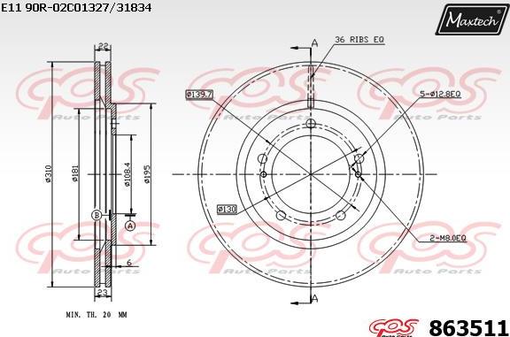 Maxtech 72954016 - Поршень, корпус скоби гальма autozip.com.ua