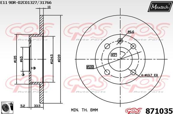 Maxtech 72954018 - Поршень, корпус скоби гальма autozip.com.ua