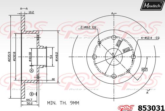 Maxtech 72954013 - Поршень, корпус скоби гальма autozip.com.ua