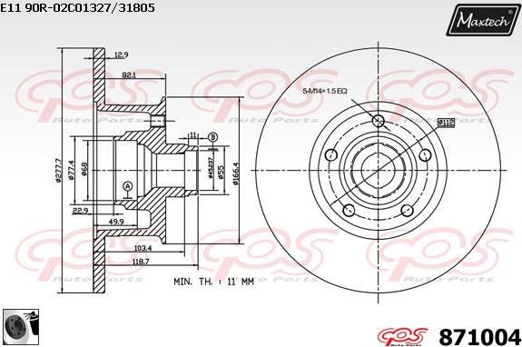 Maxtech 72954035 - Поршень, корпус скоби гальма autozip.com.ua