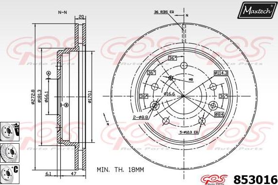 Maxtech 72954030 - Поршень, корпус скоби гальма autozip.com.ua