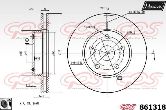 Maxtech 72954072 - Поршень, корпус скоби гальма autozip.com.ua