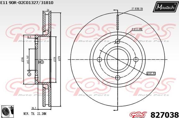 Maxtech 72951001 - Поршень, корпус скоби гальма autozip.com.ua