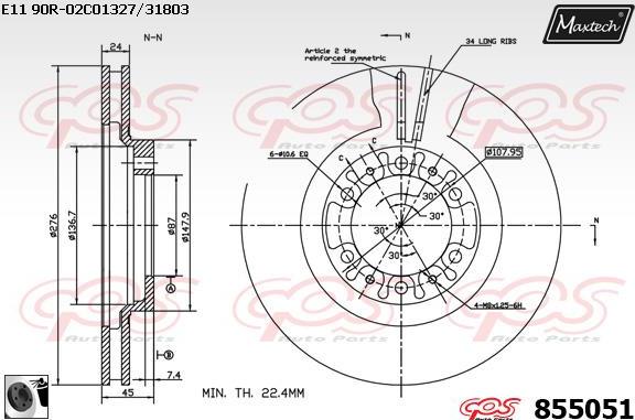 Maxtech 72951016 - Поршень, корпус скоби гальма autozip.com.ua