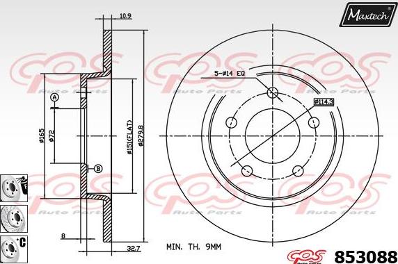 Maxtech 72952007 - Поршень, корпус скоби гальма autozip.com.ua