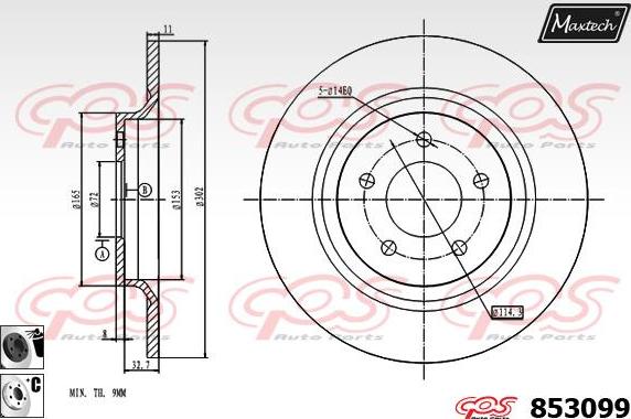 Maxtech 72952010 - Поршень, корпус скоби гальма autozip.com.ua