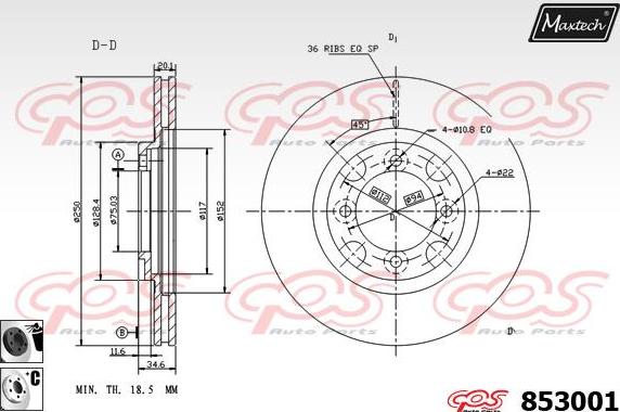 Maxtech 72957016 - Поршень, корпус скоби гальма autozip.com.ua