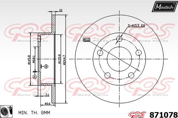 Maxtech 72957017 - Поршень, корпус скоби гальма autozip.com.ua